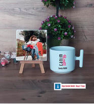 Ablaya Hediye Fotoğraflı Dekoratif Taş, Kupa Bardak Beyaz Hediye (Model 12)