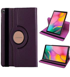 Samsung Galaxy Tab T510 Döner STand Tablet Kılıfı (Mor)