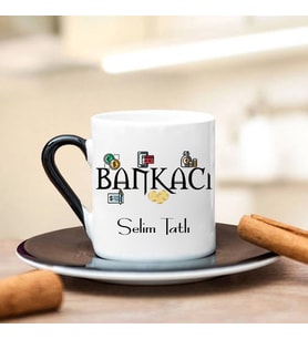 Bankacı Türk Kahvesi Fincanı (Siyah)
