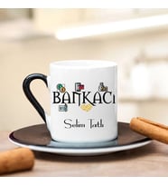 Bankacı Türk Kahvesi Fincanı (Siyah)