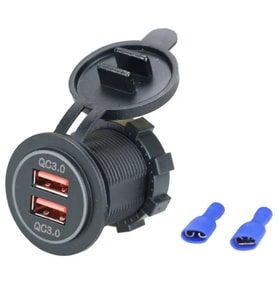 12-24 Volt Araç/Tekne/Motorsiklet/Kamyon için ( Quick ) HIZLI ŞARJ ( Renk Seçenekli ) (Yeşil)
