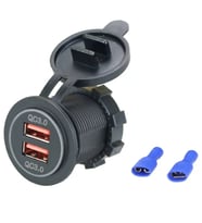12-24 Volt Araç/Tekne/Motorsiklet/Kamyon için ( Quick ) HIZLI ŞARJ ( Renk Seçenekli ) (Yeşil)