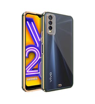 Xiaomi Redmi 10 Kılıf Köşeli Gold Şeffaf Kapak (Yeşil)