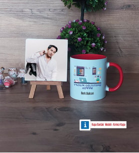 Yazılım Geliştirme Uzmanı Fotoğraflı Dekoratif Taş, Kupa Bardak Beyaz Hediye (Model 2)