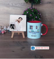 Yazılım Geliştirme Uzmanı Fotoğraflı Dekoratif Taş, Kupa Bardak Beyaz Hediye (Model 2)