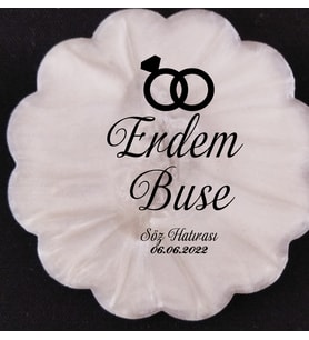 Epoksi Magnet Söz Nişan Nikah Kına Düğün Hediyeliği Kuran Hatırası Sünnet Mevlüt (Beyaz)