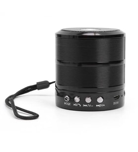 WS-887 Mini Metal Bluetooth Hoparlör TF Kart / USB /FM (Siyah)