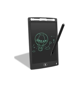 Çılgıntrend Çocuklar Için Deneme Yazı Resim Çiz Sil Yazı Tableti Kalemli Akıllı Defter Pano (Siyah)