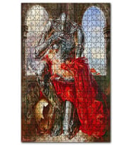 Cakapuzzle Masum Bebek ve Bakıcısı Metalik Dadı Puzzle Yapboz MDF (Ahşap) (500 Parça)