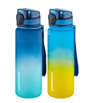 Uzspace 2'li Tritan Matara Seti 500 ml Çift Renk Softtouch FF Collection Tritan Su Matarası (LACIVERT-LACIVERT)