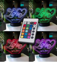 Sevgiliye Özel Love Led Gece Lamba Hediyesi (Karışık)