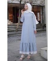 Pastelastore Neva Kadın Elbise Maxi Boy 1020-1 (Haki)