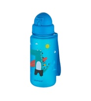 Uzspace Figürlü  400 ml Pipetli  Tritan Çocuk Su Matarası   (Mavi)
