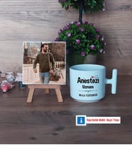 Anestezi Uzmanı Fotoğraflı Dekoratif Taş, Kupa Bardak Beyaz Hediye (Model 12)