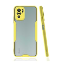 Xiaomi Redmi Note 10 Kılıf Parfe Kenarları Pastel Renk Silikon (Sarı)
