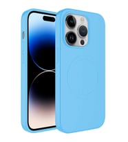 Uyumlu Model Apple iPhone 12 Pro Kılıf Magsafe Lansman Silikon Kapak Plas (Açık Mavi)