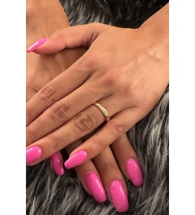 Fiyonk Kuyumculuk  14 Ayar Altın 3,10mm Kadın Köşeli Alyans (Rose)