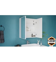 RAFİNERİ 2 kapaklı aynalı banyo dolabı MDF (Beyaz)