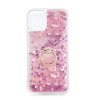 Apple iPhone 12 Mini Kılıf Zore Milce Simli Pullu Yüzüklü Kılıf (Pembe)