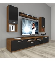 Decoraktiv Eko 5220da Mdf Tv Ünitesi Tv Sehpası (Siyah - Ceviz)