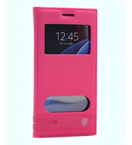 Galaxy C5 Kılıf Elite Kapaklı Kılıf (Pembe)