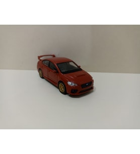 WELLY 1:36 Subaru Impreza WRX STI Metal Model Oyuncak Araba 12 cm ( ÖZEL PLAKALI ) (Kırmızı)