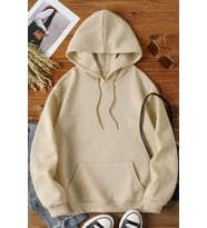 Rahat Kalıp Unisex Oversize Sweatshirt (Bej)