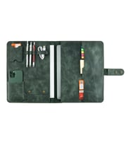 Twingold Kişiye Özel %100 Deri Rainbow Macbook Organizer 15-16" Antrasit (Haki)