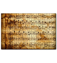 Cakapuzzle Eski Lekeli Kağıtta Notalar ve Ritimler  Puzzle Yapboz MDF (Ahşap) (500 Parça)