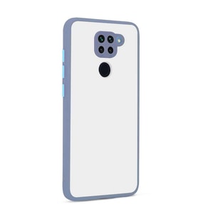 Xiaomi Redmi Note 9 Kılıf Zore Hux Düğme ve Kapak Zıt Renk Kılıf (Mor)