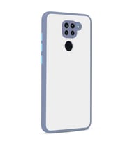 Xiaomi Redmi Note 9 Kılıf Zore Hux Düğme ve Kapak Zıt Renk Kılıf (Mor)