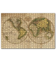 Cakapuzzle Dünya Haritası Görseli  Puzzle Yapboz MDF (Ahşap) (255 Parça)