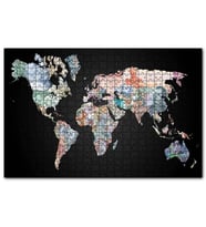 Cakapuzzle Dünya Hatitası Ve Para Birimleri Görseli  Puzzle Yapboz MDF (Ahşap) (1000 Parça)