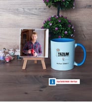 Yazılım Mühendisi Fotoğraflı Dekoratif Taş, Kupa Bardak Beyaz Hediye (Model 4)