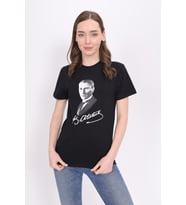 Toontoy Unisex Atatürk Baskılı Tişört (Siyah)
