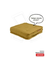 XPERMATE Bisküvi Minder Petek Önü Palet Üstü Minderi Fransız Minder Bank ve Bahçe Minderi 55x55x14 cm (Hardal)