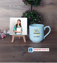 En İyi Hemşire Fotoğraflı Dekoratif Taş, Kupa Bardak Beyaz Hediye (Model 5)