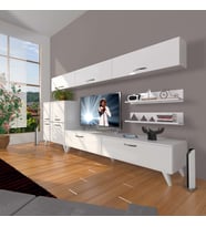 Decoraktiv Eko 8 Slm Std Retro Tv Ünitesi Tv Sehpası (Beyaz)