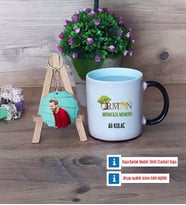 Orman Muhafaza Memuru Kupa Bardak Beyaz ve Fotoğraflı Ahşap Anahtarlık Hediye (Model 9)
