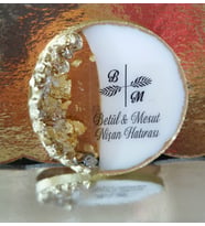 Epoksi Magnet Söz Nişan Nikah Kına Düğün Hediyeliği Kuran Hatırası Sünnet Mevlüt (Gold)