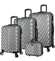 My Valice Lotus Abs Kabin Orta Büyük ve Makyaj Boy 4'lü Travel Valiz Seti (Gri)