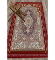 EVDEYA Dijital Baskılı Yıkanabilir Klasik Namazlık Seccade 70x130, SECCADE-32-BEYAZ, (Kırmızı)
