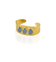 Kadir Jewellery 22 Ayar Altın Kaplama El İşçiliği Zirkon Taşlı Kadın Kelepçe Bilezik (Mercan)