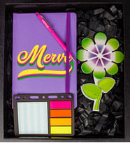 eJOYA Kişiye Özel Defter Kalem Nano Magnet Ayraç Ve Mini Organizer Ofis Kırtasiye Hediye Kutusu 110303 (Mor)