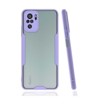 Xiaomi Redmi Note 10 Kılıf Parfe Kenarları Pastel Renk Silikon (Mor)