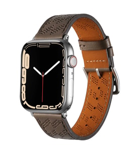 Apple Watch 40mm KRD-76 PU Deri Kordon Kayış (Gri)