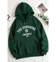 The Sunshine Baskılı Oversize Sweatshirt (Yeşil)