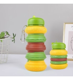 Li·vava Hamburger Si·li·kon Katlanabi·li·r Suluk, Pembe, 23x7 (Sarı)