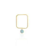 Kadir Jewellery 22 Ayar Altın Kaplama Zirkon Taşlı Ayarlanabilir Vintage Bilezik (Açık Mavi)