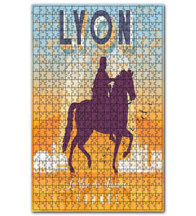 Cakapuzzle Fransa Lyon Işıklı Şehir Görseli Puzzle Yapboz MDF (Ahşap) (1000 Parça)